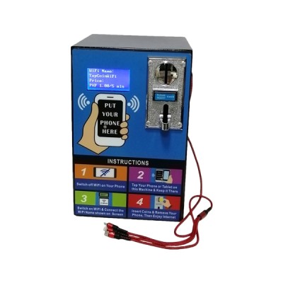 2020 New Design Product Coin-operated WiFi Hotspot with Charging Cable Maquinas Charge WiFi Vending Machine