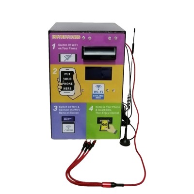 Outdoor WiFi Inalambrico Banknote Payment Kiosk Charge and WiFi Selling Machine Vendingmachine in Hotel Hospital