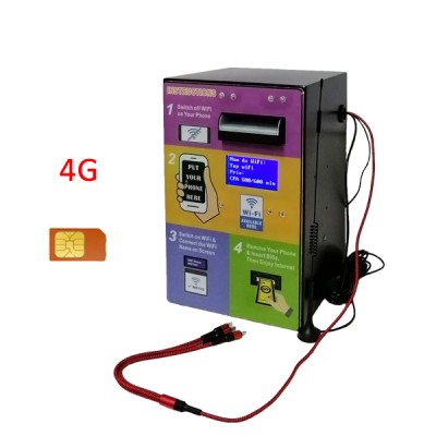 2020 New Products 24 Hours Self-service 4G Wall Mounted Banknote WiFi Kiosk Add Charging Cable Vending Machine